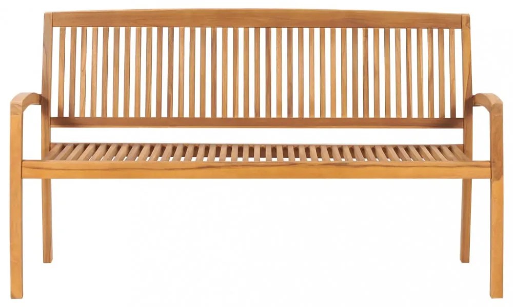 3 személyes rakásolható tömör tíkfa kerti pad 159 cm