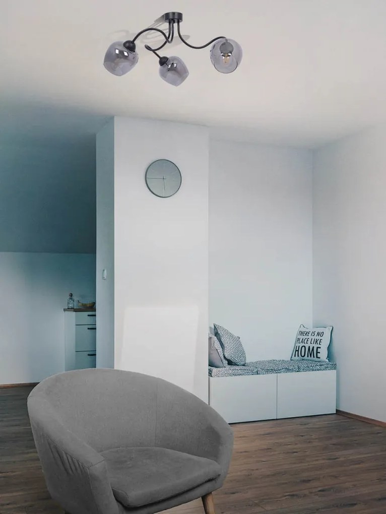 KAJA K-5195 SARA Szürke Színű Mennyezeti Lámpa 3xE27 15W IP20