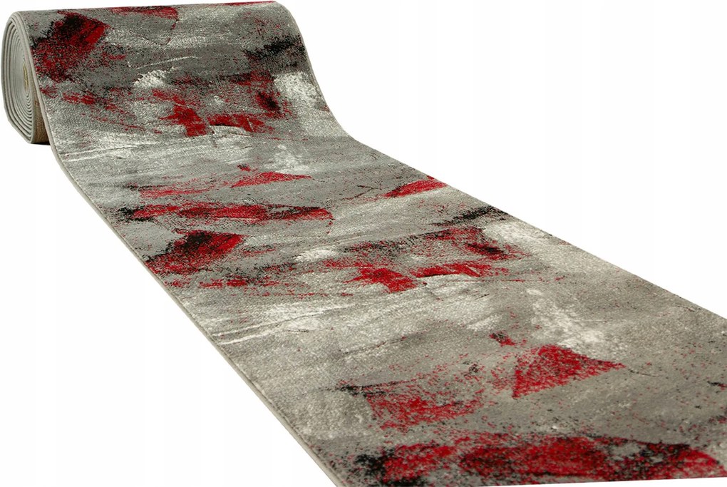 Futószőnyeg Előszobába Victoria Piros Grafit 100 cm széles