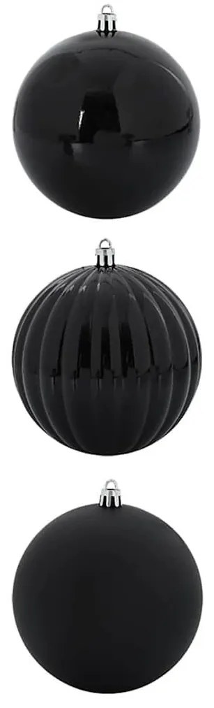 Karácsonyi Díszgömb Készlet 3 pcs Fekete