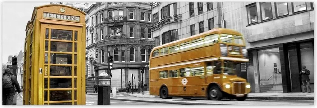 Poszterek 200x66 Sárga londoni busz