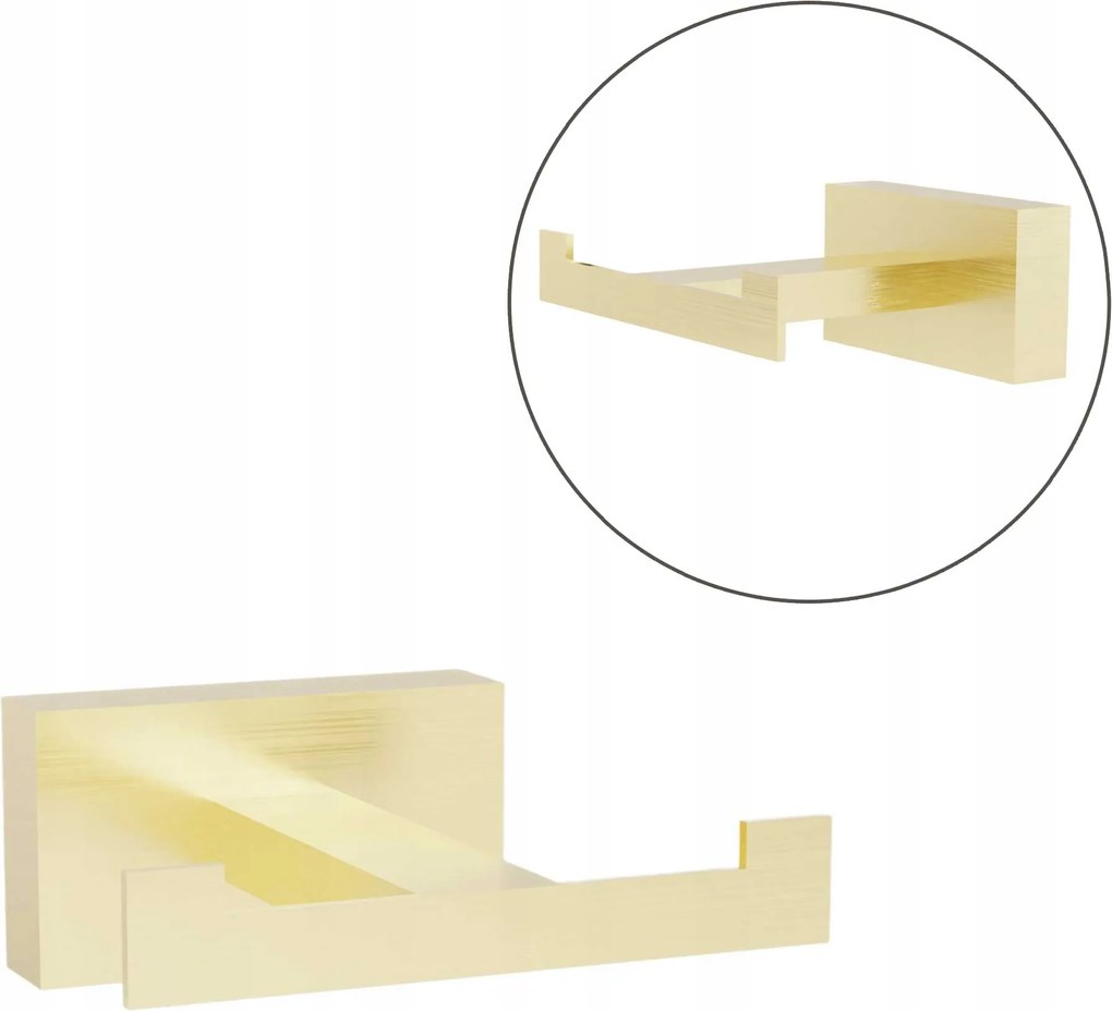 Törölköző/Köntös akasztó Akasztó Oste Dupla Csiszolt Arany