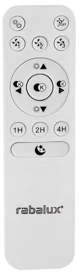 Rabalux - LED Dimmelhető mennyezeti lámpa ventilátorral LED/30W/230V + távirányító