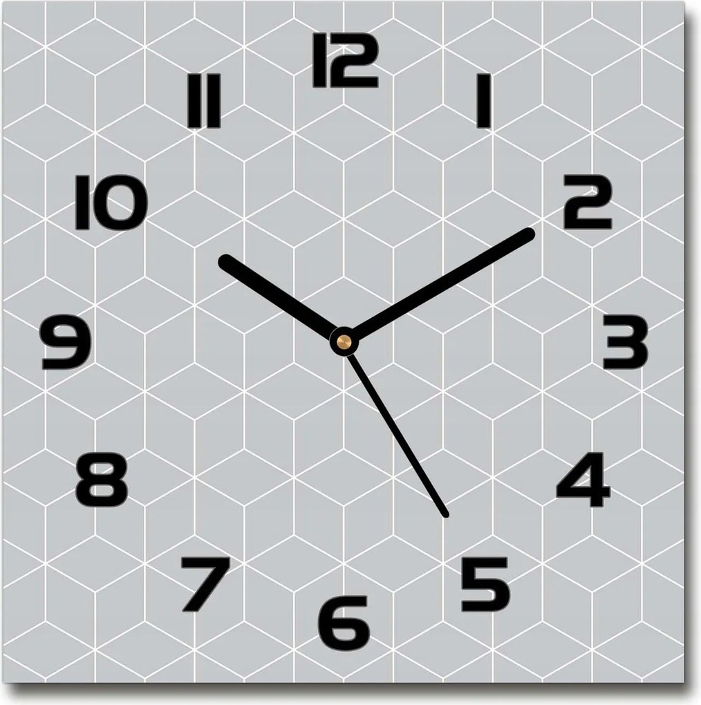 Üveg falióra Geometrikus háttér 30x30 cm