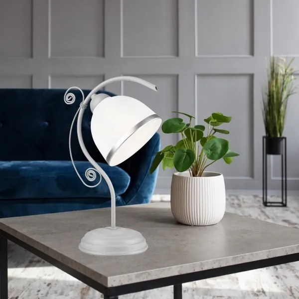 Asztali lámpa RETRO II 1xE27/60W/230V ezüst