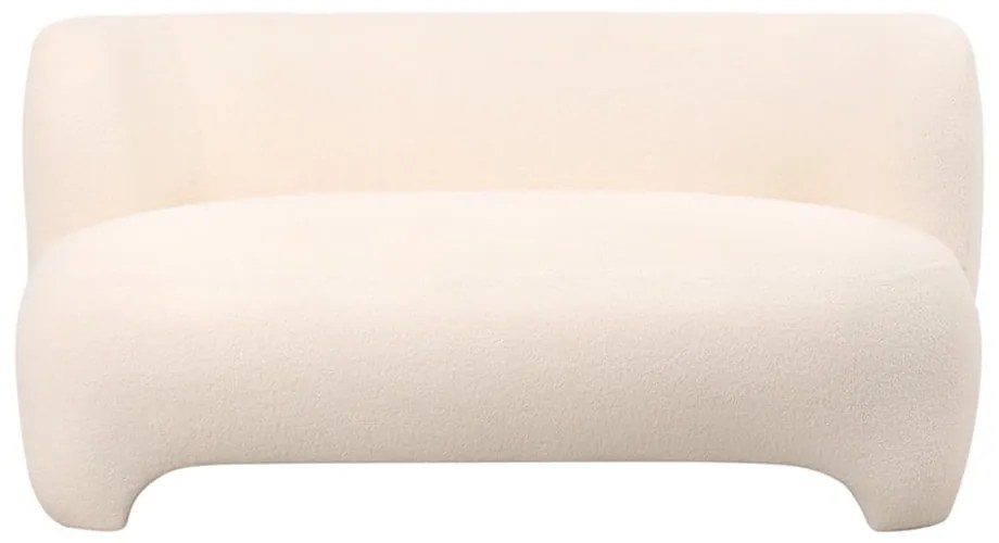 Fehér buklé kanapé 142 cm Ardor – Leitmotiv