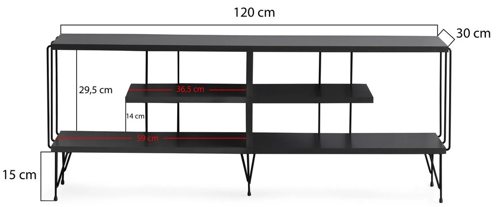 TV asztal/szekrény Elza (antracit). 1072656