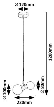 Rabalux 72299 - Csillár zsinóron LITION 2xG9/28W/230V