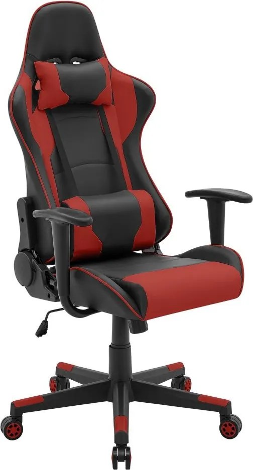 SILVERSTONE Irodai szék, fekete/piros