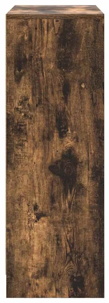 füstölt tölgy komód fiókokkal és ajtókkal 73x31x90 cm