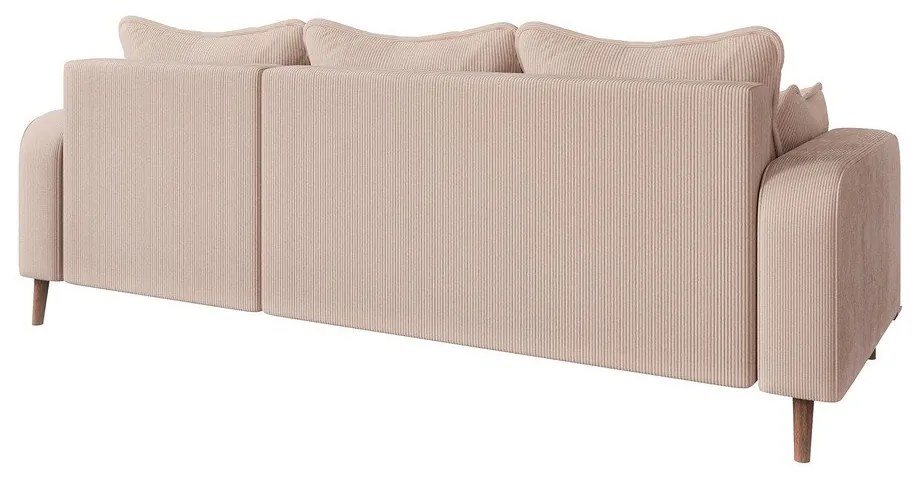 Bézs kordbársony sarokkanapé (jobb oldali) Beata – Ropez