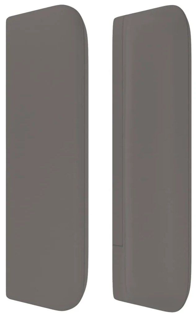 szürke bársony szárnyas fejtámla 203x16x78/88 cm