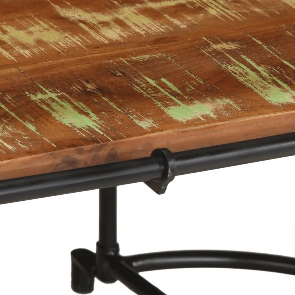 tömör újrahasznosított fa dohányzóasztal 110 x 55 x 40 cm