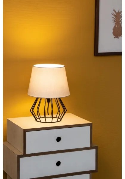 Spot-Light 7668104 - Asztali lámpa MANGOO 1xE27/40W/230V szürke/fekete