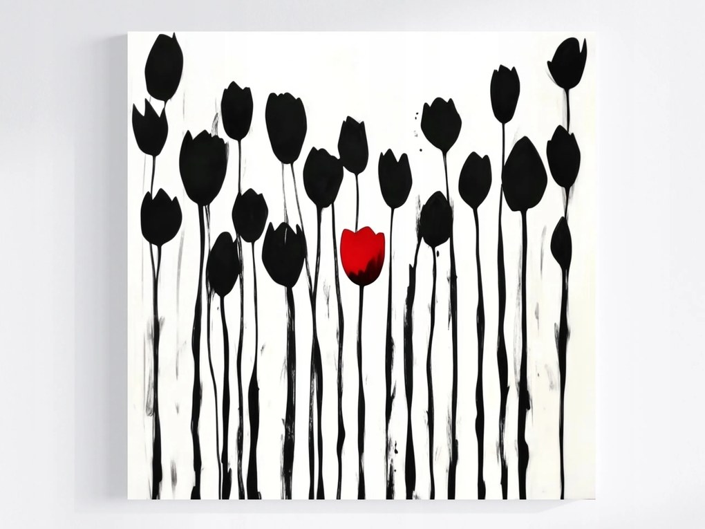 Vászonkép Canvas Grafika Természet Kert Virágok Tulipánok Modern 40x40