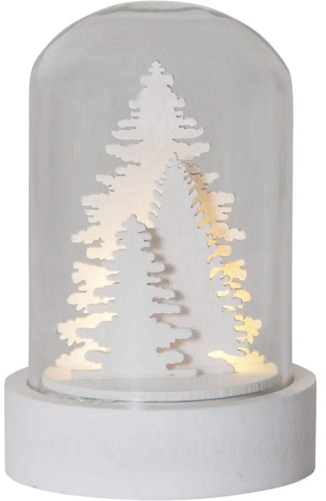 Fehér fénydekoráció készlet karácsonyi mintával 3 db-os ø 5,5 cm Kupol – Star Trading