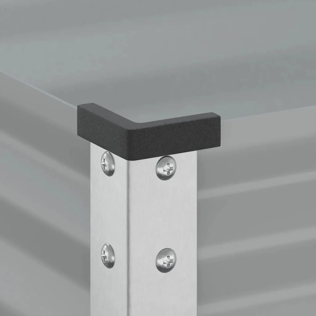 szürke acél kerti növénytartó 100 x 45 x 90 cm