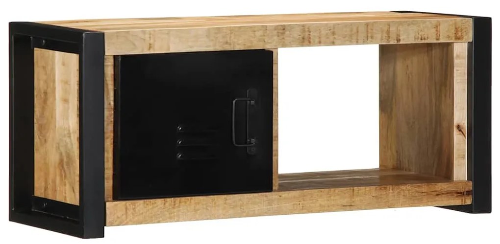 TV szekrény 80x30x35 cm tömör durva fa Mango