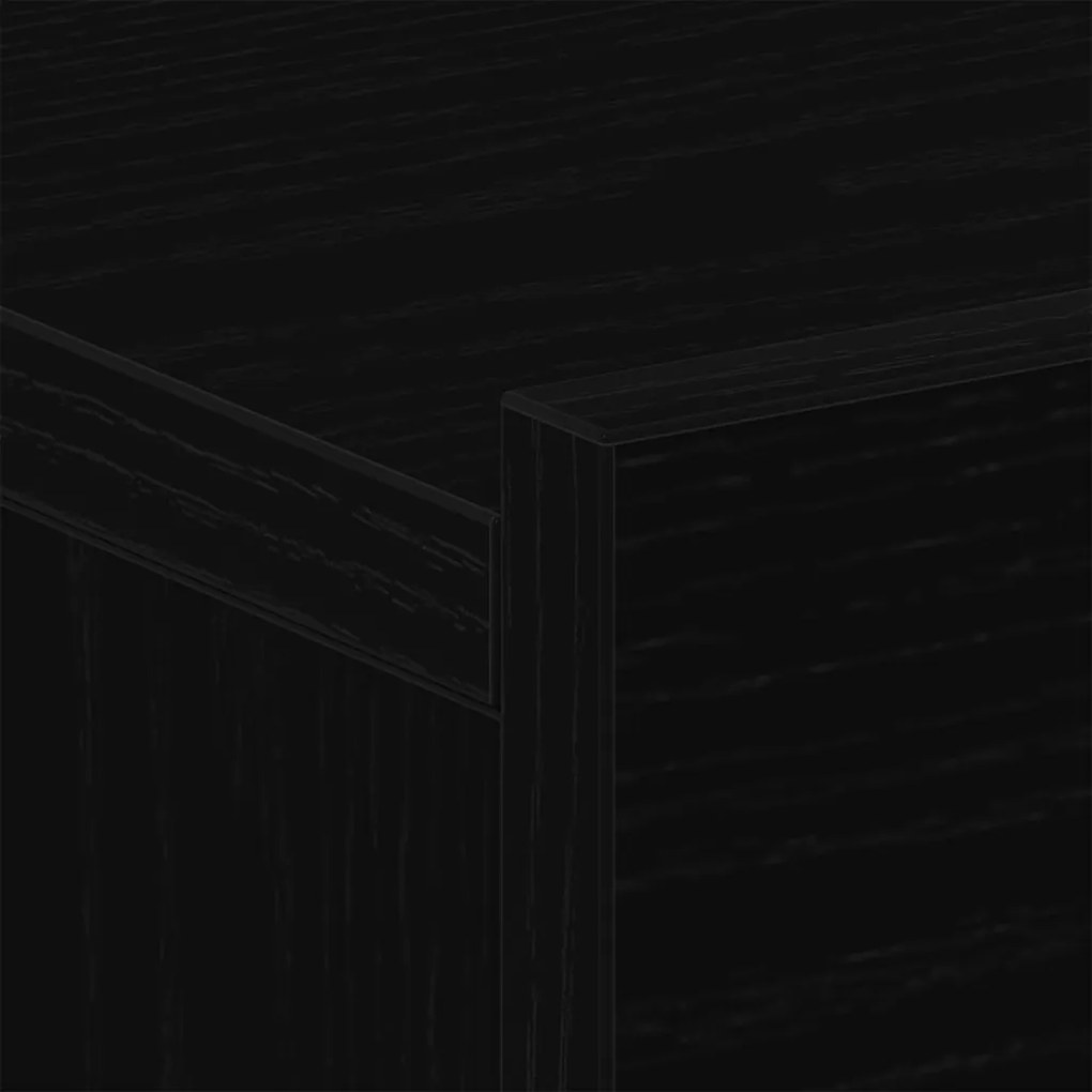 Éjjeli szekrények 2 db Fekete Tölgy 40x30x30 cm Műanyag