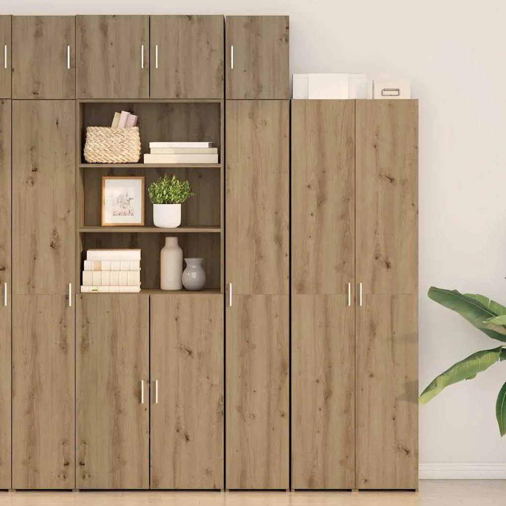 Karcsú tárolószekrény kézműves tölgy 30 x 42.5 x 225 cm Faanyag
