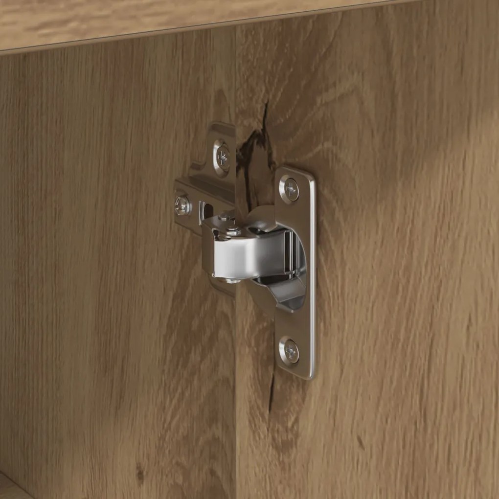 Oldalszekrény fiókkal kézműves tölgy 38 x 34,5 x 75 cm Faanyag