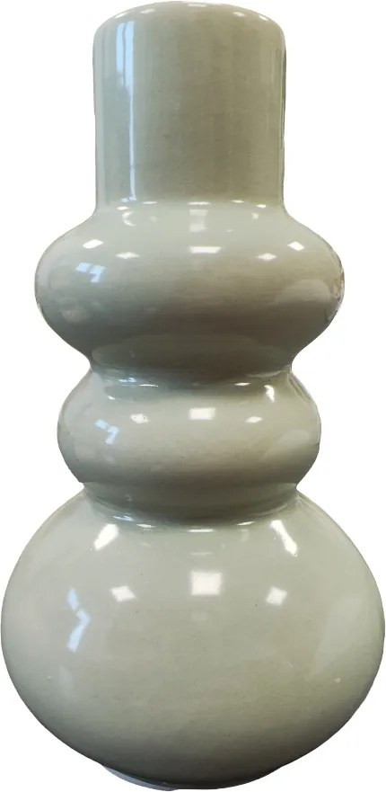 Gyertyatartó Mini Váza Kerámia Váza 13cm Zöld Hosszú Gyertya