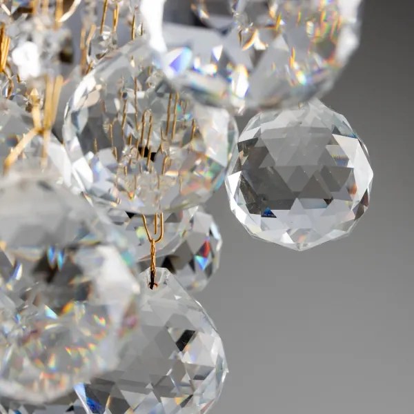 Brilagi - Felületre szerelhető csillár CRYSTAL 6xE14/60W/230V arany