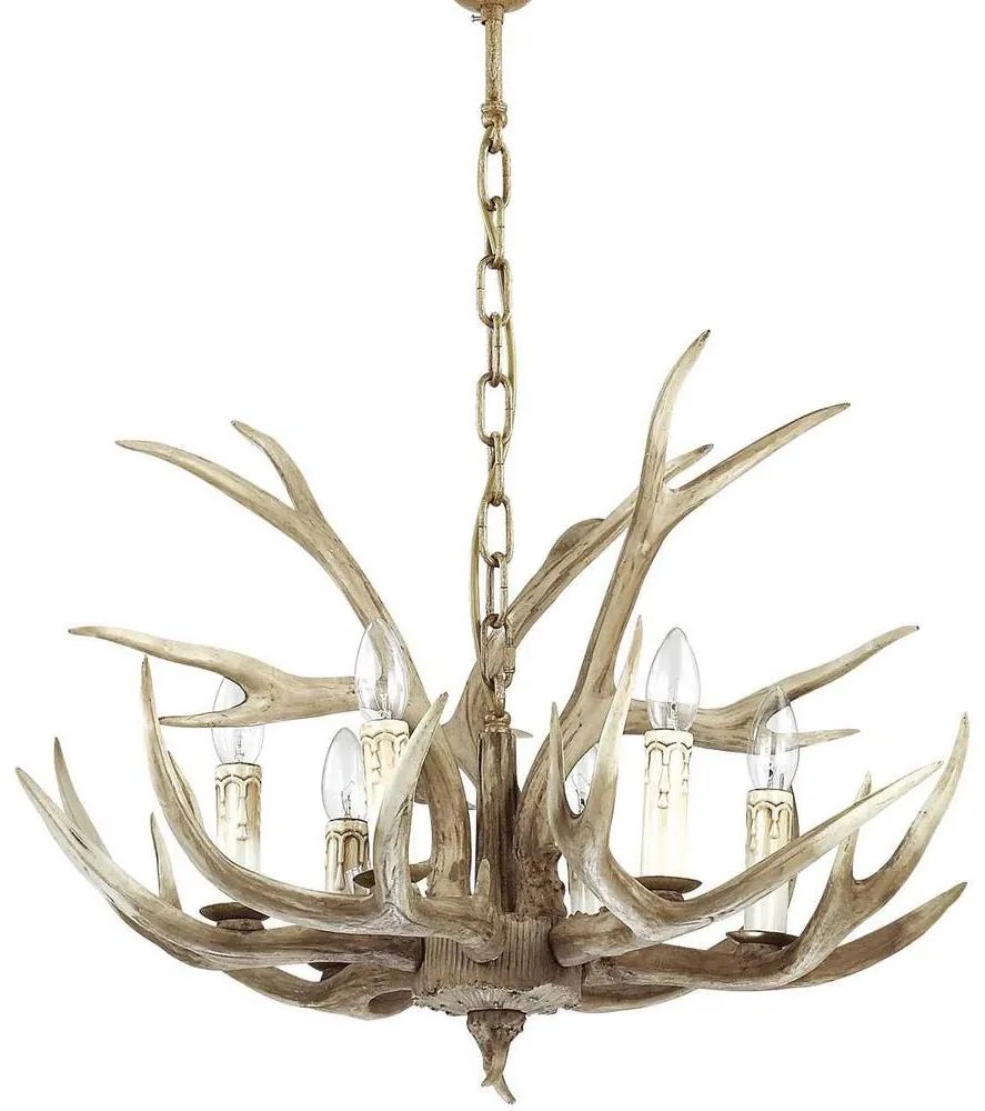 Ideal Lux - Csillár láncon CHALET 6xE14/40W/230V agancsok