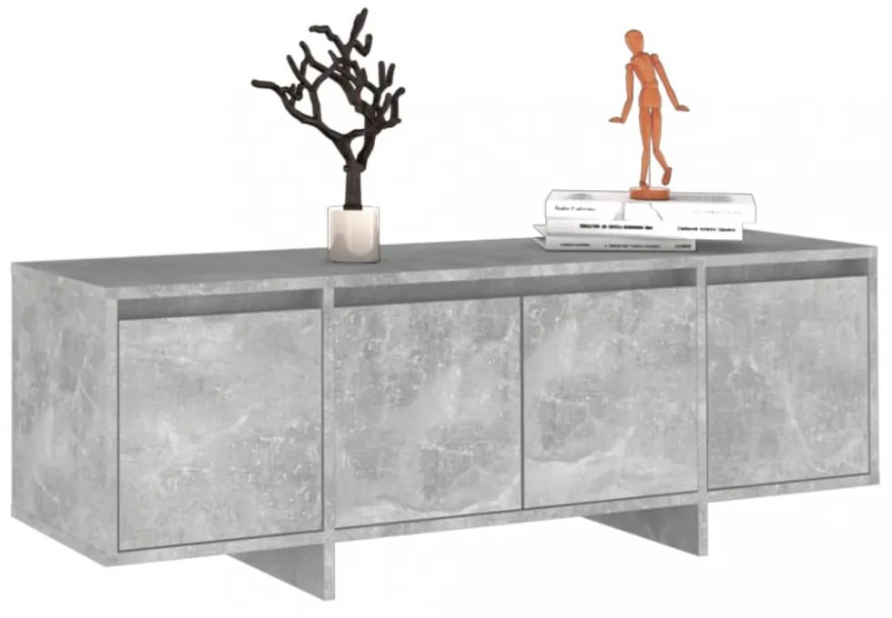 betonszürke szerelt fa TV-szekrény 120x30x40,5 cm