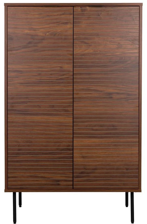 Barna szekrény diófa dekorral 80x130x40 cm Stripes – White Label