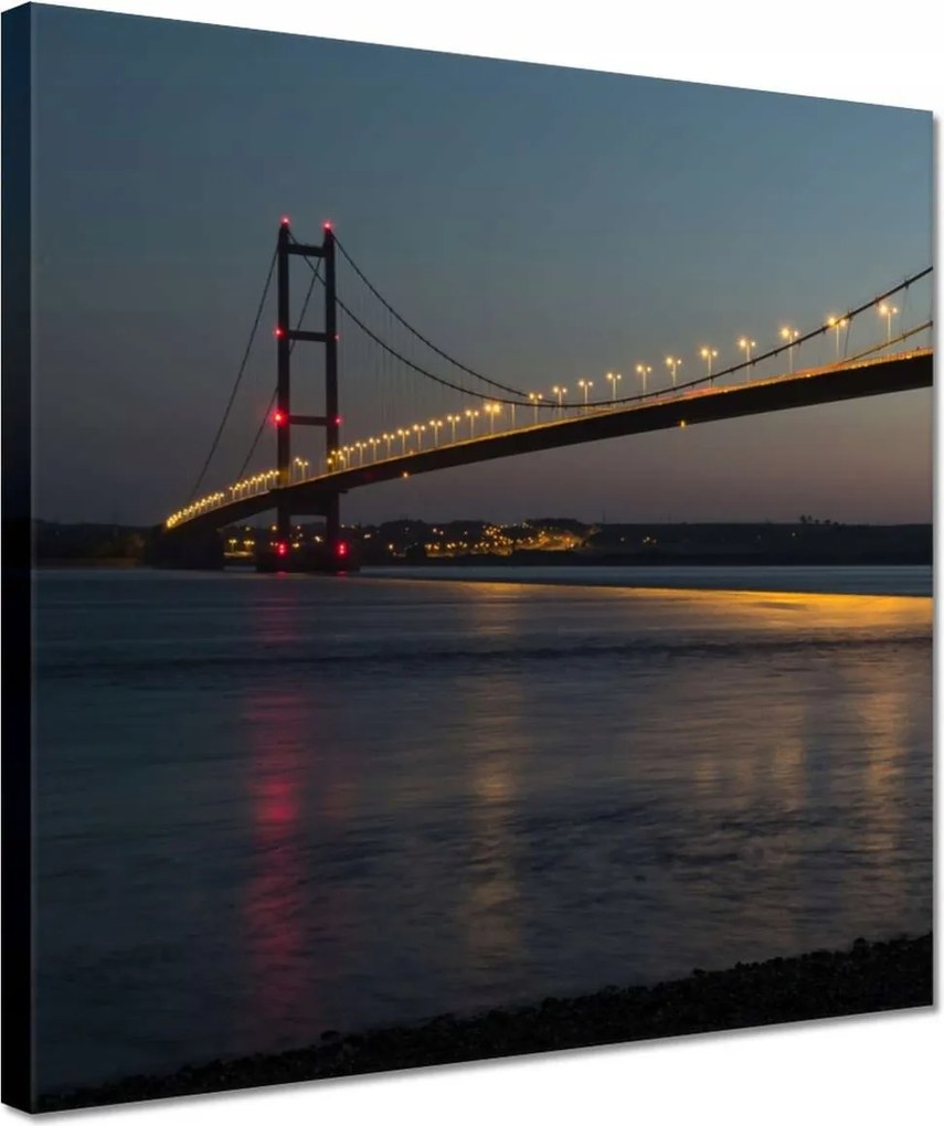 Vászonkép 30x30 Híd lámpákkal
