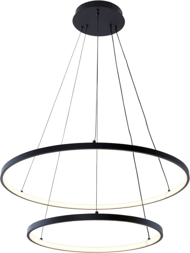 ZUMA LINE 18140BK-2 BRENO Modern Led Függesztett Lámpa Fekete LED IP20