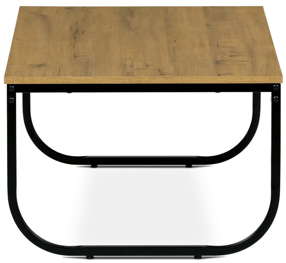 Măsuță De Cafea Culoare Stejar, Picioare De Metal Negre CT-622