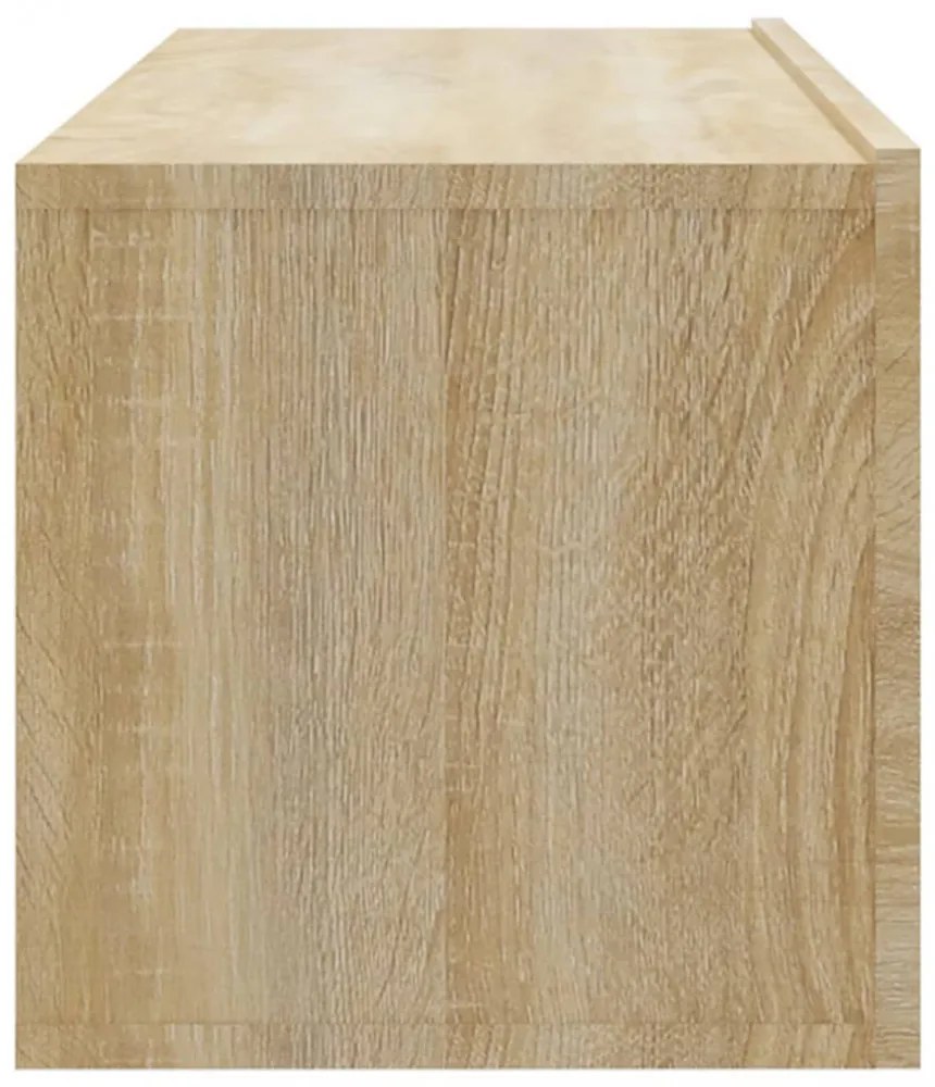 2 db sonoma tölgy szerelt fa fali TV-szekrény 100x30x30 cm
