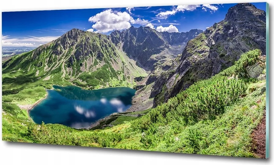 Fotó üvegkép Tengeri szem Tátra 125x50