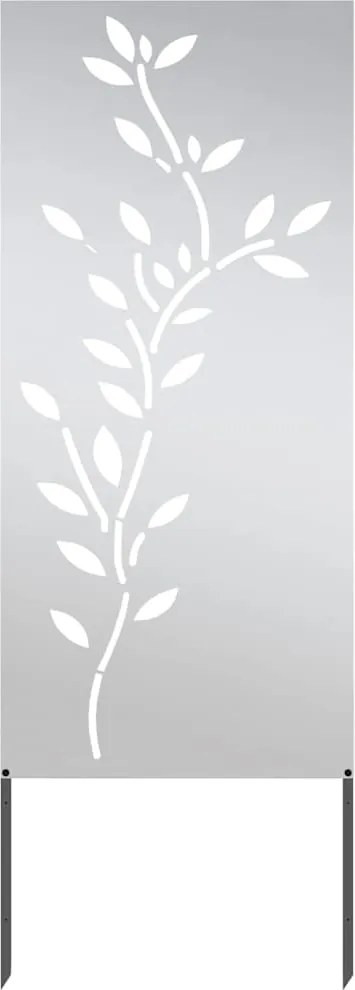 vidaXL Kertvédő vászon Virágos Ezüst 50 x 140 cm Rozsdamentes acél