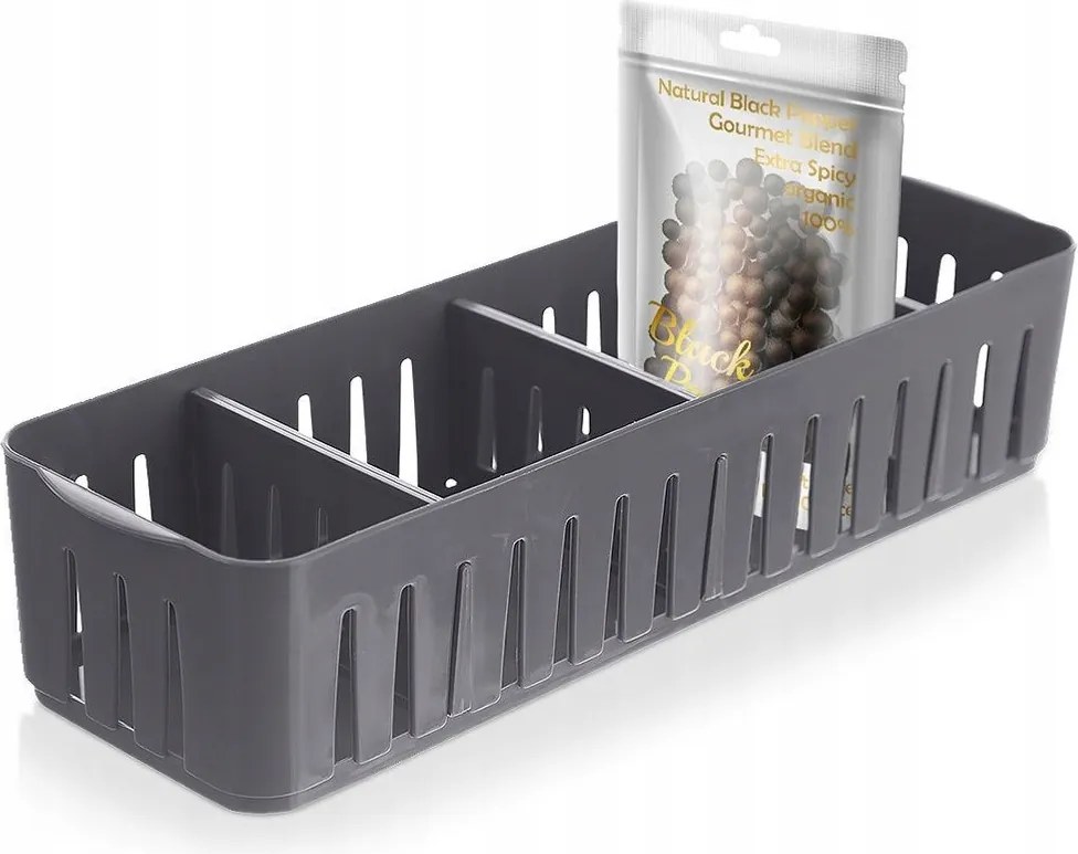 Fűszertartó Fiók Állvány Betét Tároló Szürke 32CM