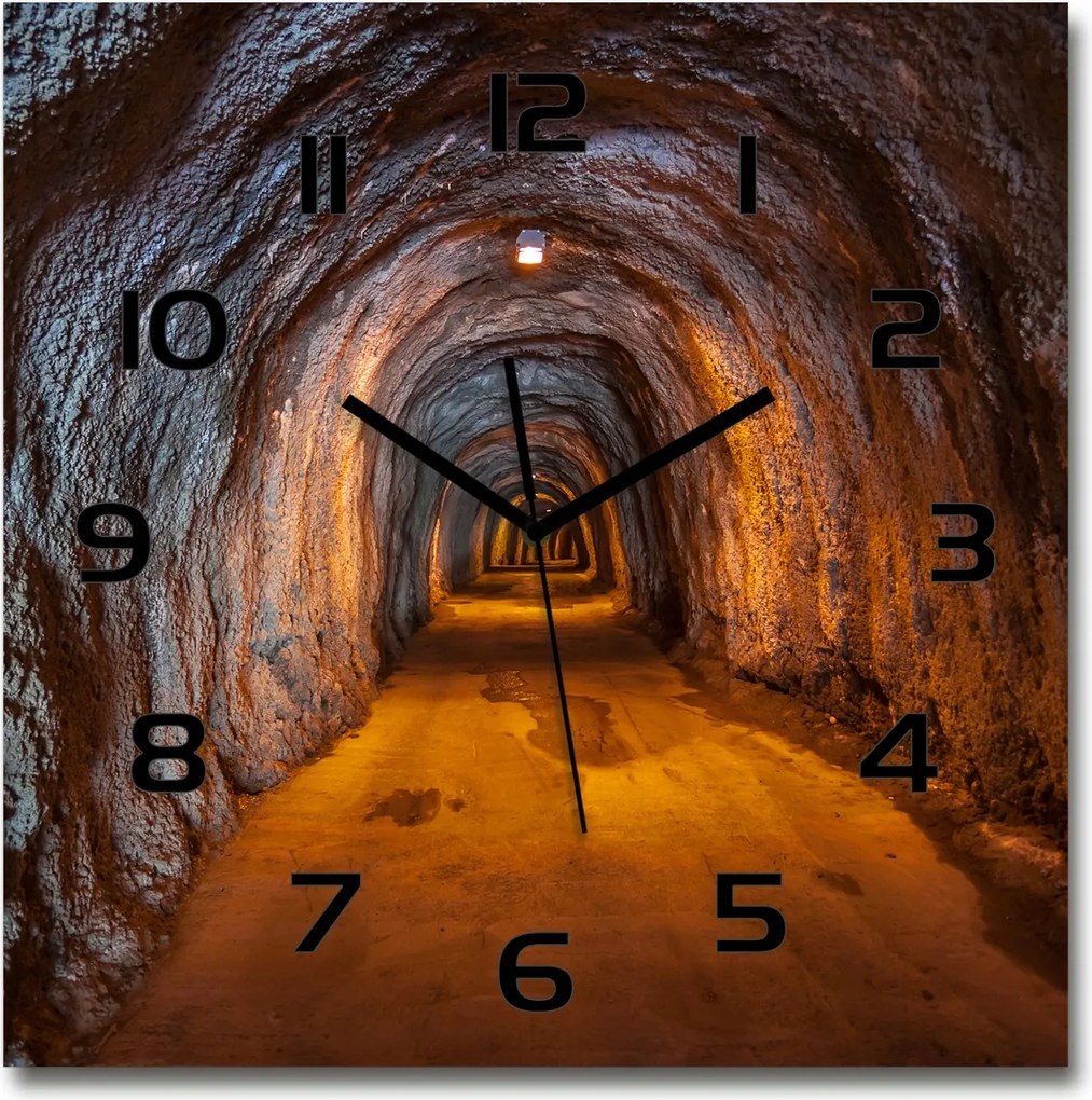 Üveg nagy függőóra Földalatti alagút 60x60cm