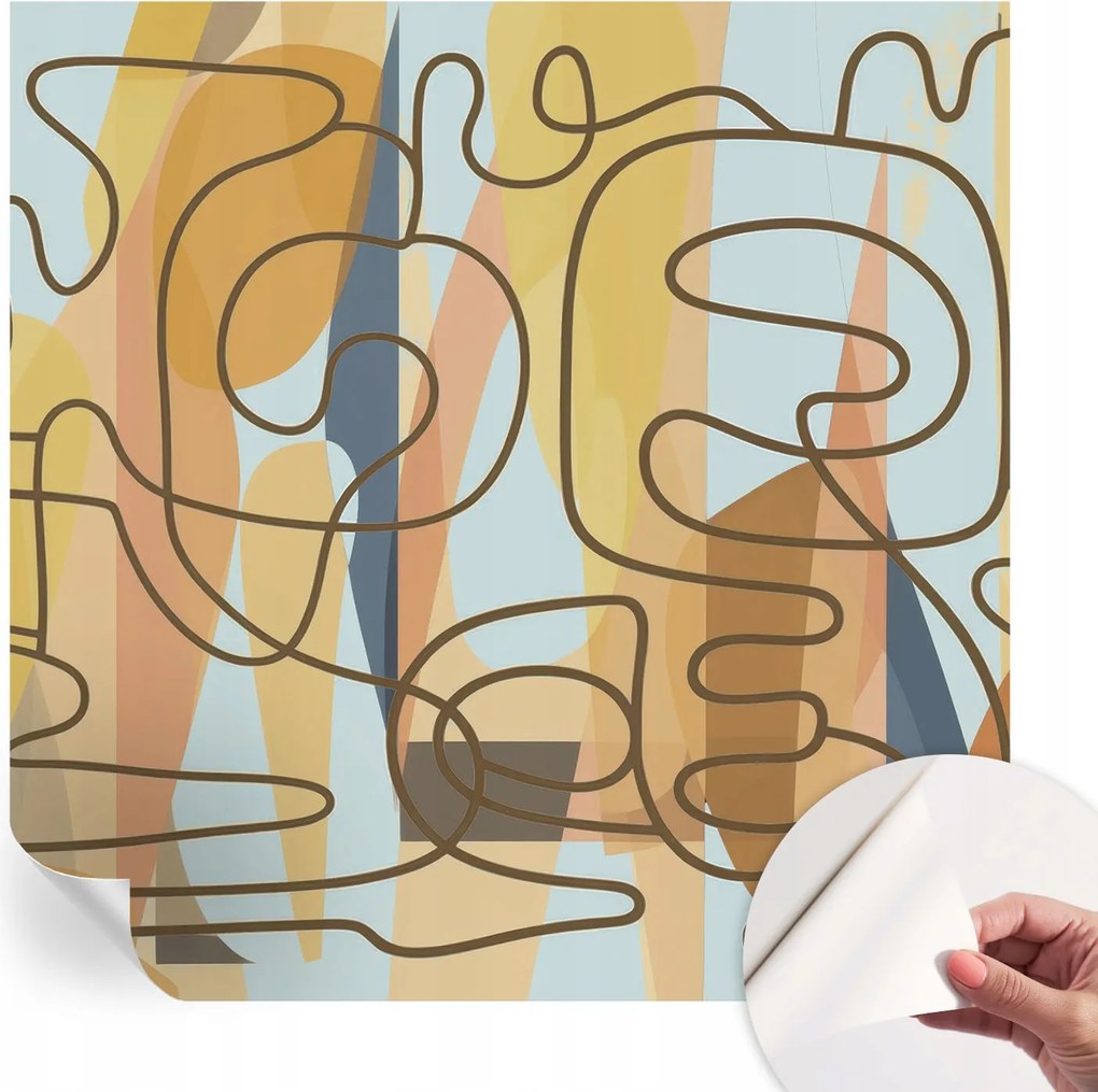 Öntapadós fotótapéta Egyszerű összeszerelés Absztrakt formák 250x250 cm