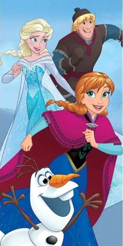 Törölköző Frozen Jégvarázs Elsa Anna Olaf Kristoff