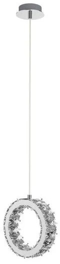 ZUMA LINE PL180407-1 PLATT Modern Led Függesztett Lámpa Króm, Átlátszó LED IP20