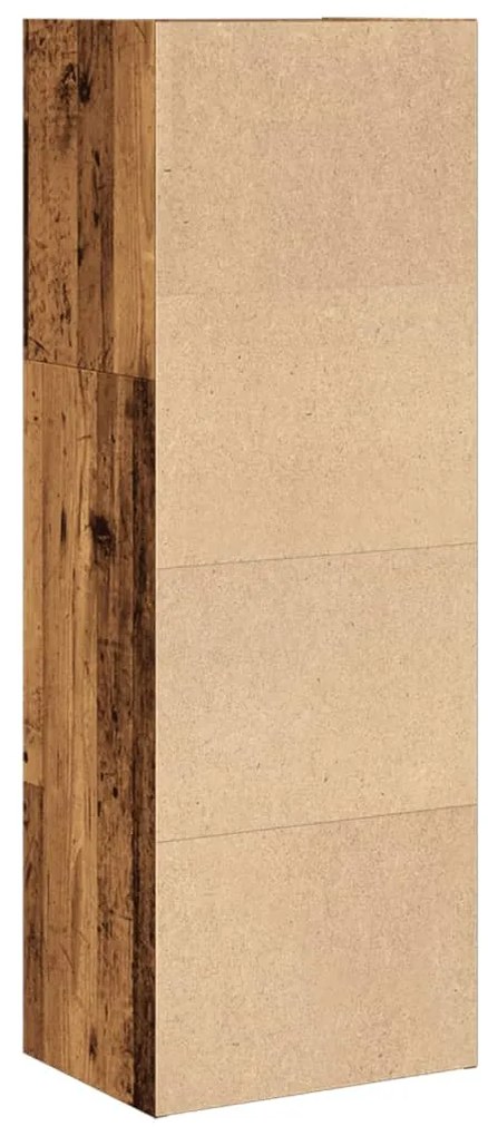 antik fa színű szerelt fa könyvespolc 40 x 30 x 114 cm