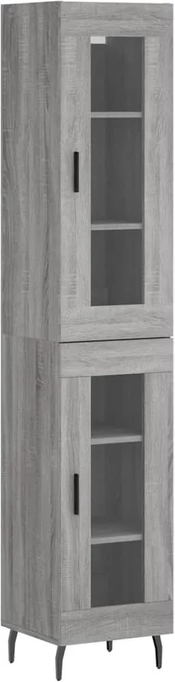 vidaXL szürke sonoma szerelt fa magasszekrény 34,5 x 34 x 180 cm