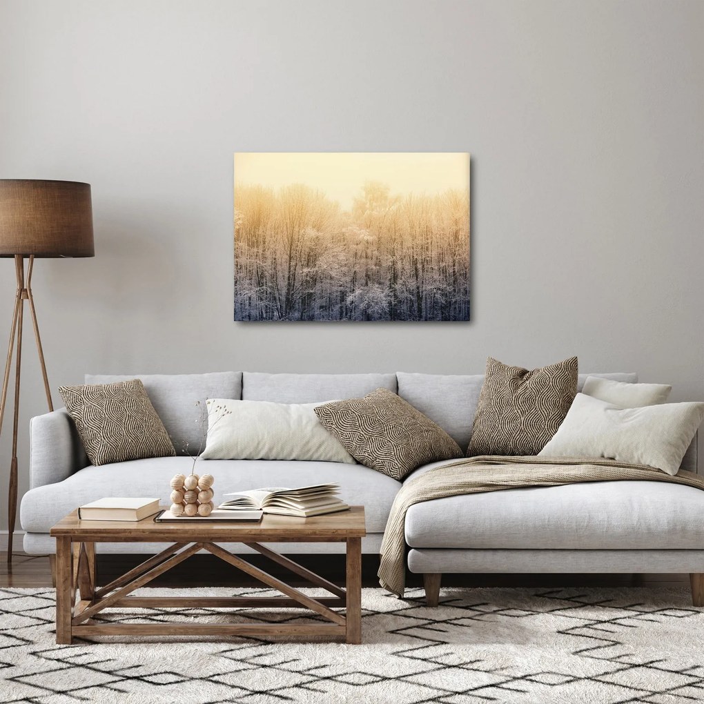 Fagyos erdő képe (70x50 cm)