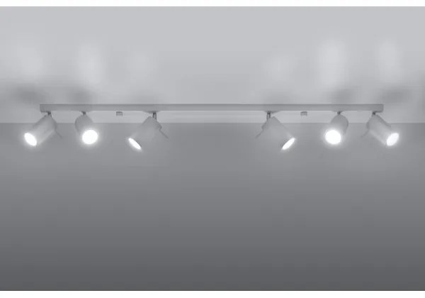 Sollux SL.0333 - Spotlámpa RING 6L 6xGU10/10W/230V fehér