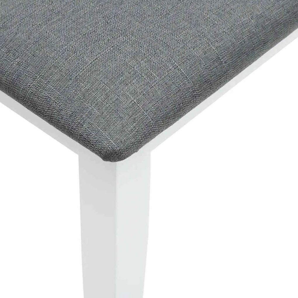 fehér tömörfa gumiból pad 110 cm