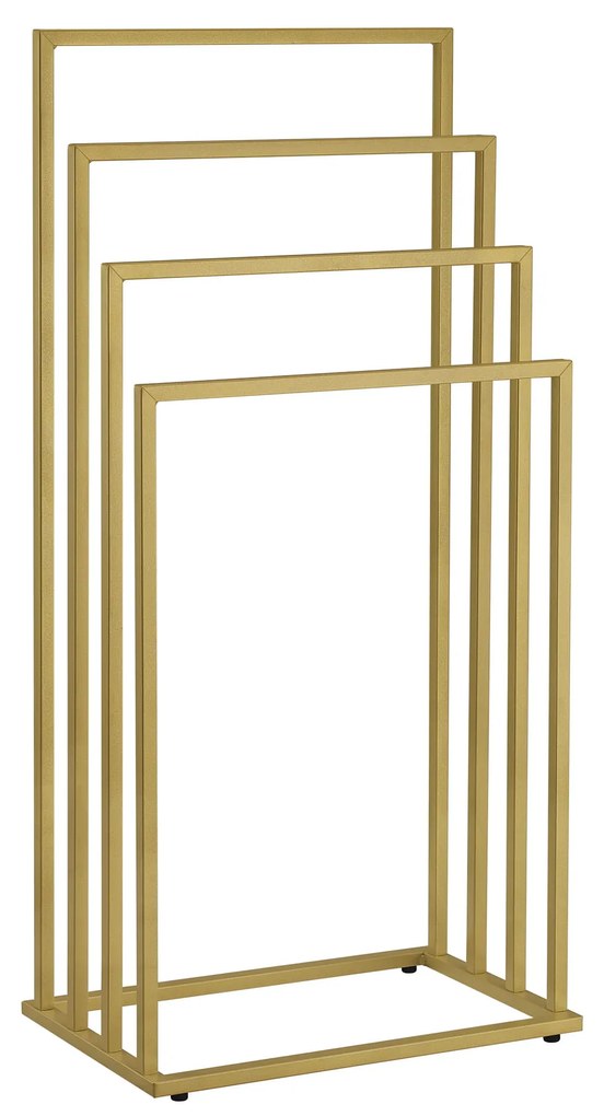 Törölközőtartó LINESTRO fémből 4 karral 93x45cm, arany