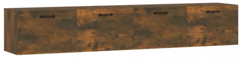 2 db füstös tölgy színű szerelt fa faliszekrény 100x36,5x35 cm
