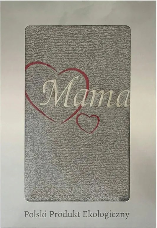 Ajándék anyának törölköző 70x140 Mama szürke világos