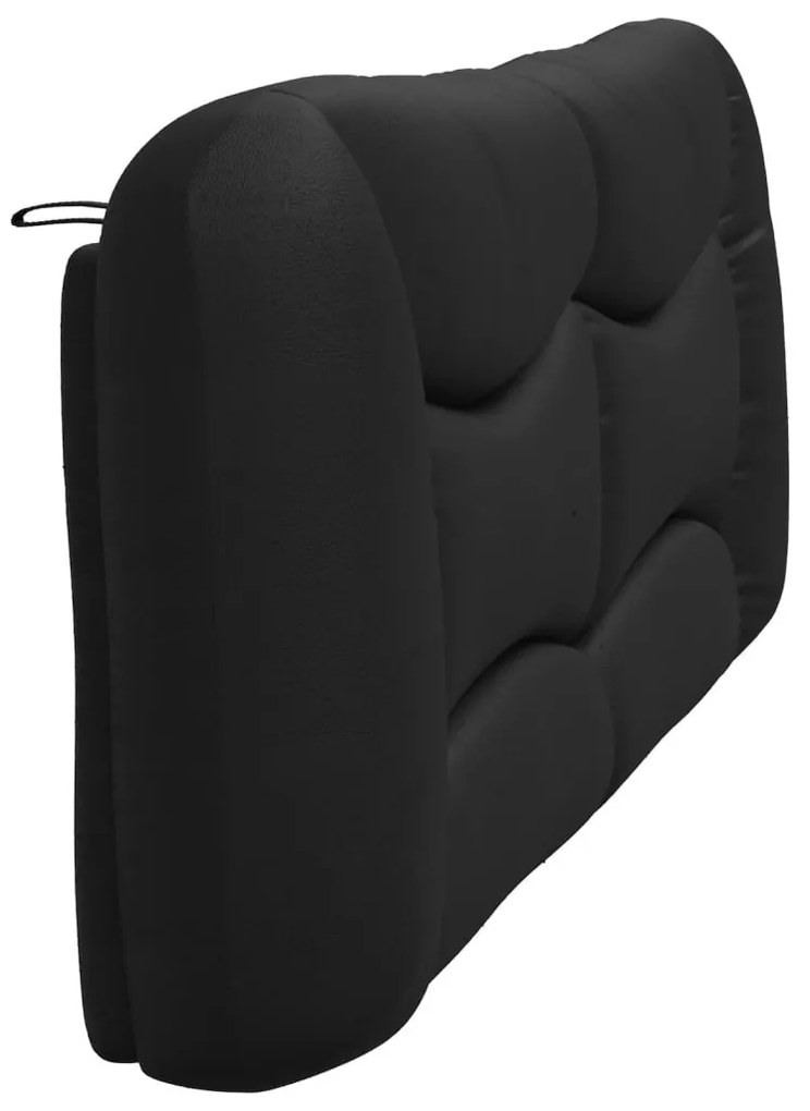 fekete műbőr fejtámla párna Hvar 200 cm